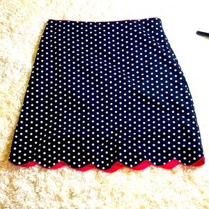SAM TY BLACK & WHITE BARBIECORE POLKA DOT SKIRT PINK Peak a boo Hem Size…